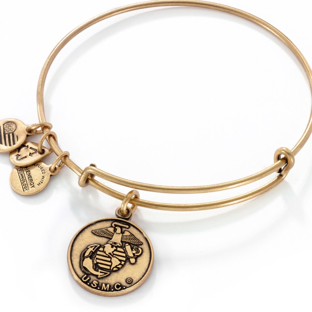 BNWT Alex and Ani Mine Corps Charm Bracelet